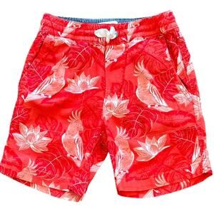 Mini Boden Red Parrot Shorts Size 4y EUC